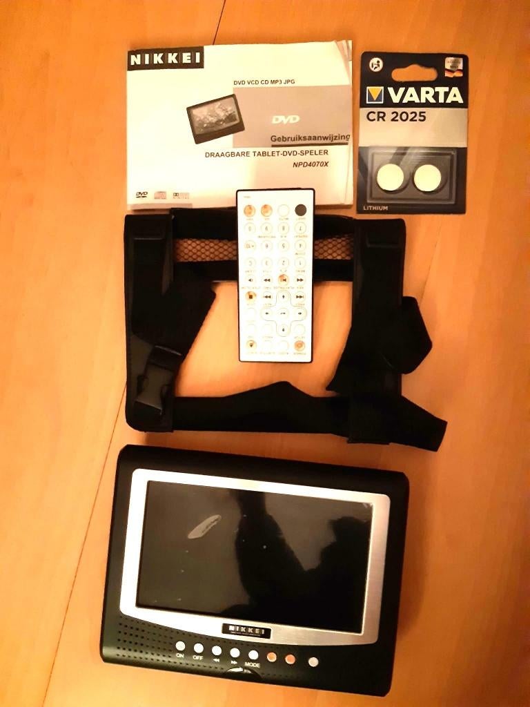 portable dvd speler Nikkei NPD 44070X + vele accessoires, Draagbaar, Ophalen of Verzenden, Zo goed als nieuw, Overige merken
