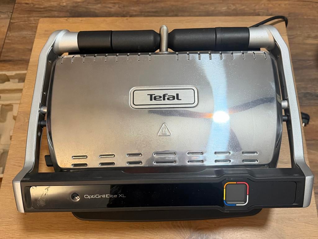 Tefal optigrill Elite XL, Witgoed en Apparatuur, Contactgrills, Ophalen, Uitneembare platen, Zo goed als nieuw