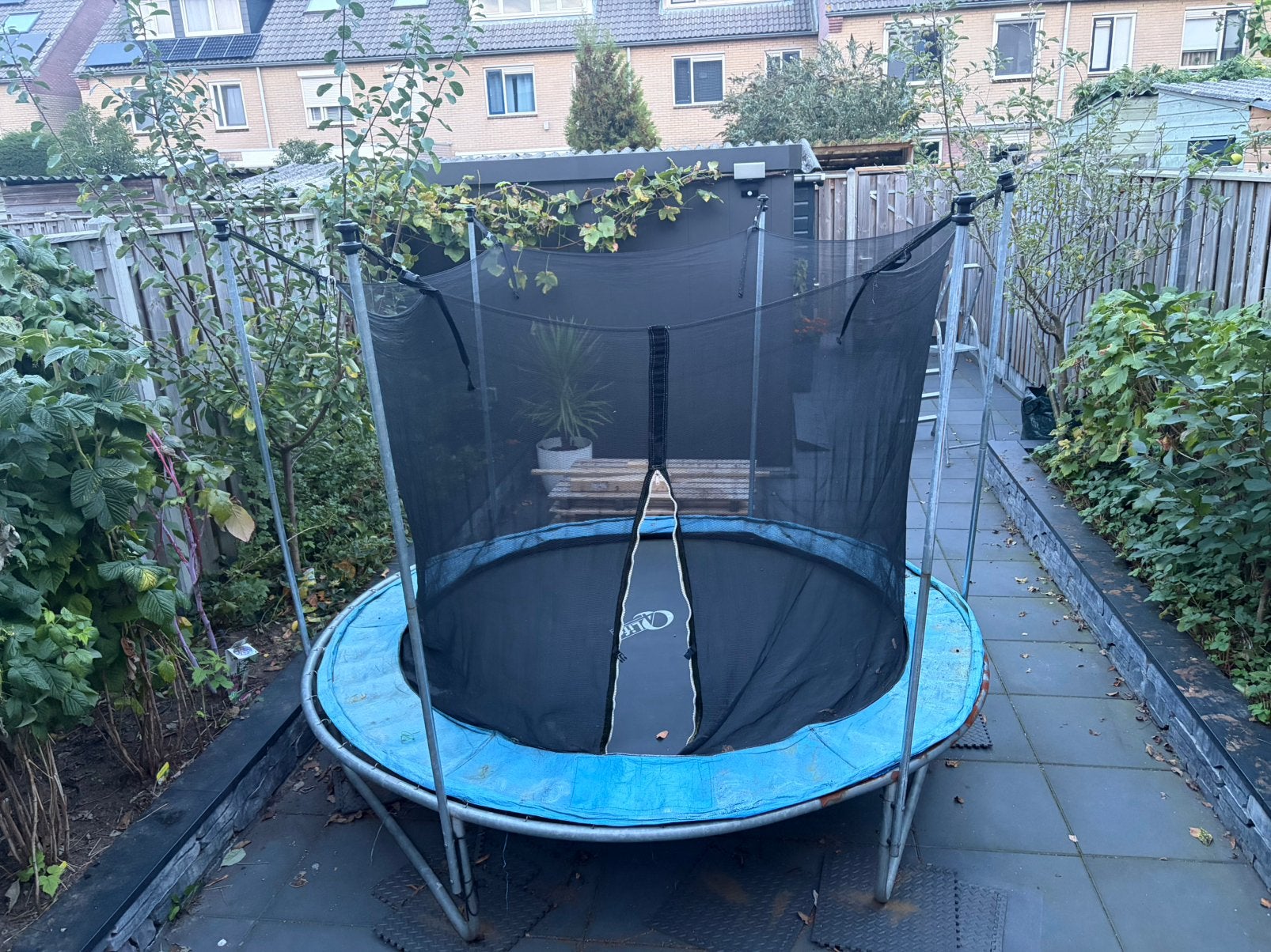 Gratis trampoline Ø 250 cm met veiligheidsnet, Ophalen, Gebruikt