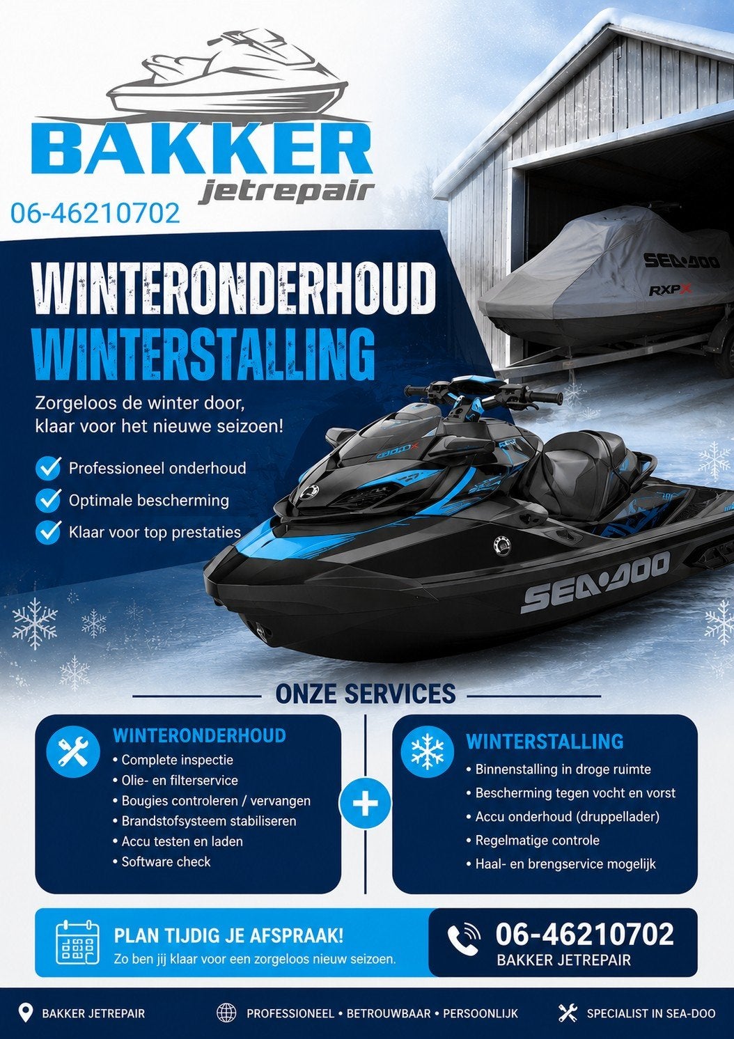 Seadoo Waterscooter Onderhoud-Reparatie-Revisie-Onderdelen, Sander@bakkerjetrepair.nl, Bakker Jetrepair, Nieuw, Ophalen of Verzenden