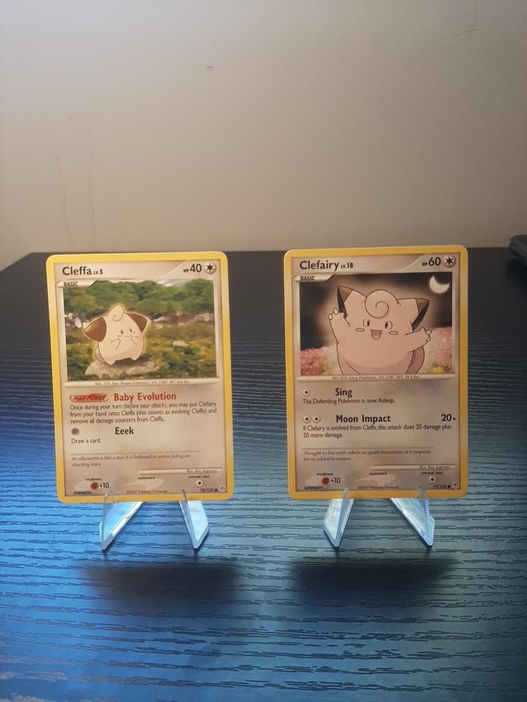 Pokémon Kaarten: Cleffa en Clefairy (2007), Ophalen of Verzenden, Gebruikt, Meerdere kaarten