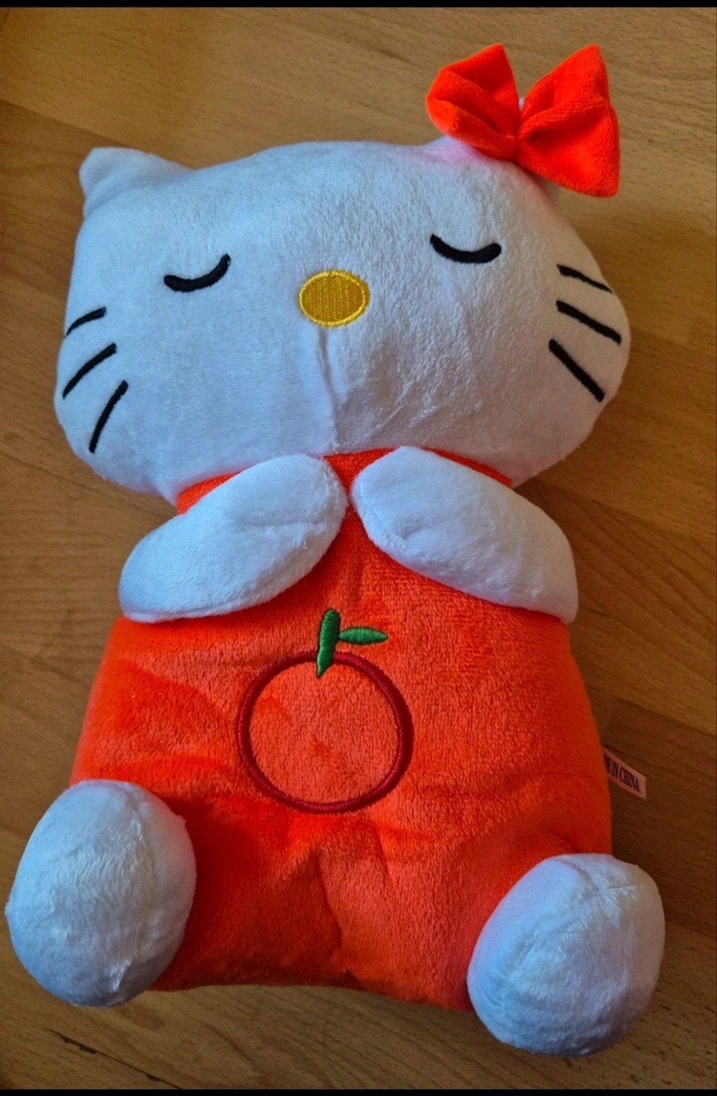 Nieuwe Hello Kitty Knuffel - Wit-Oranje met Geluid, Overige merken, Met geluid, Nieuw, Ophalen of Verzenden