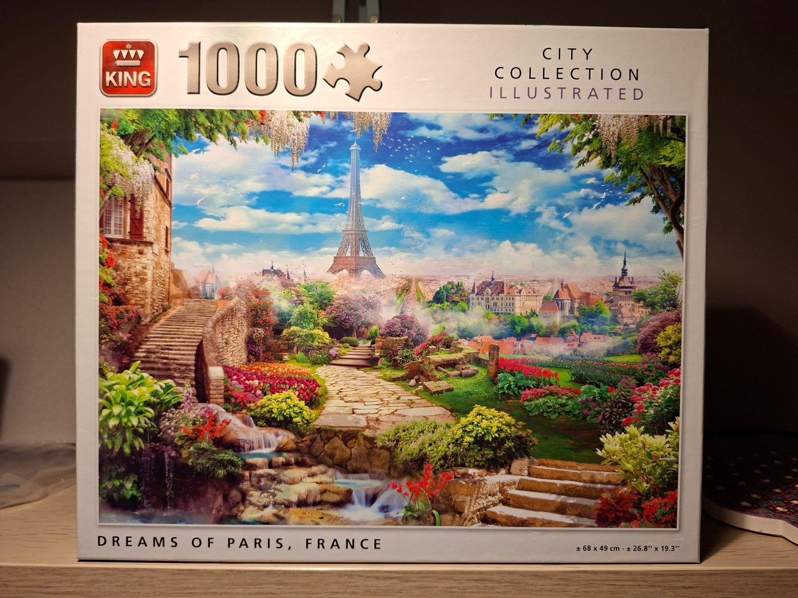 Sfeervolle King puzzel 1000 stukjes - dreams of paris, franc, Ophalen of Verzenden, 500 t/m 1500 stukjes, Zo goed als nieuw