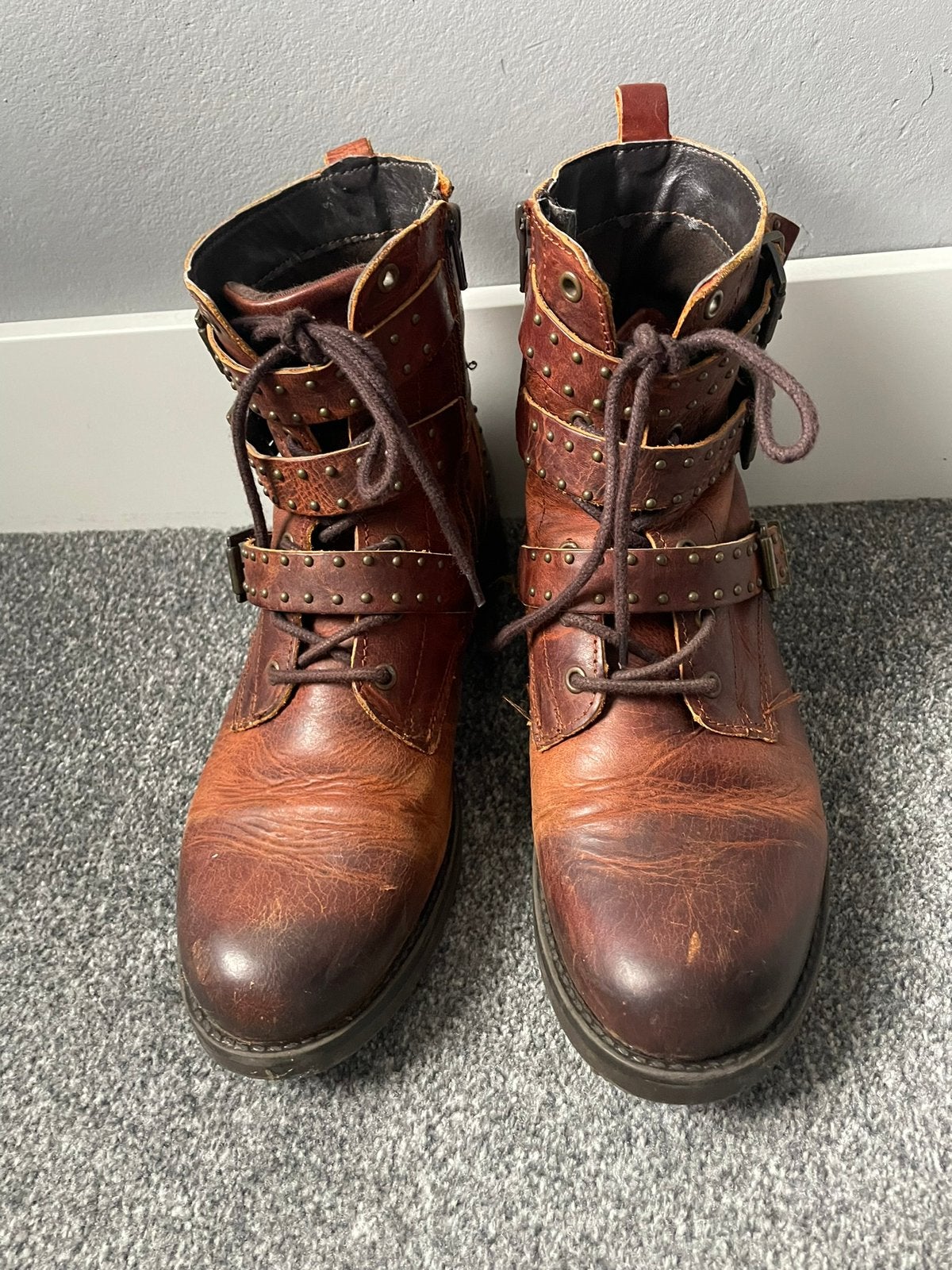 Stoere enkellaarsjes, Bruin, Lage of Enkellaarzen, Ophalen of Verzenden, Gedragen