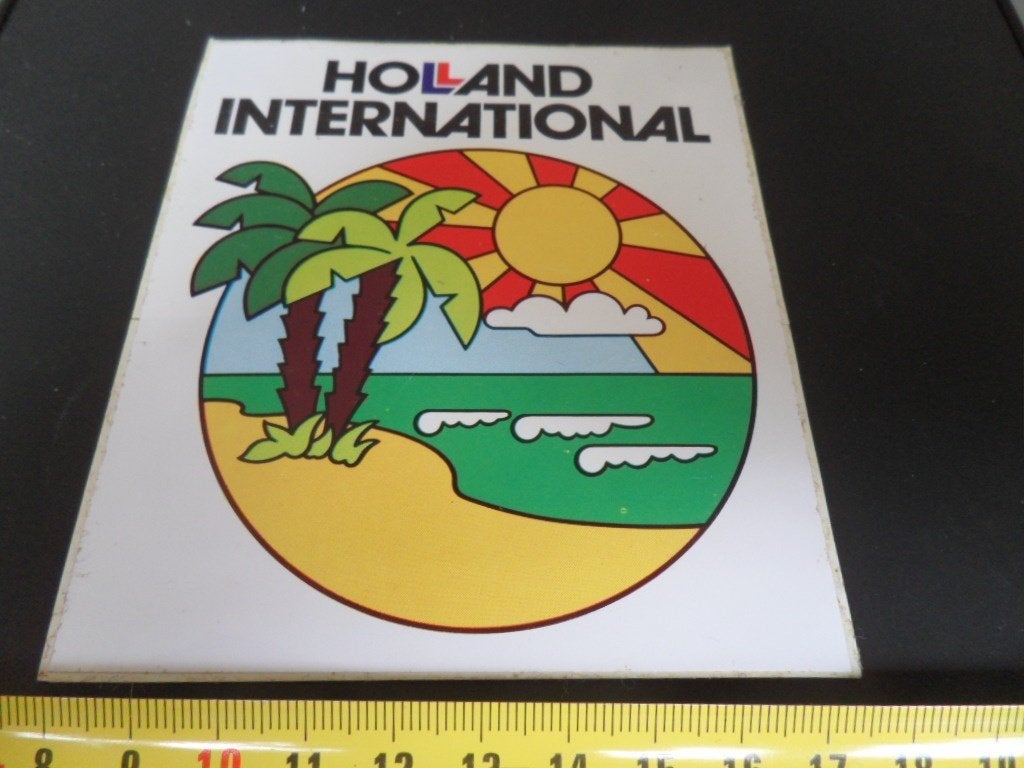sticker Holland International Zon Zee Strand Palmbomen *, Ophalen, Zo goed als nieuw