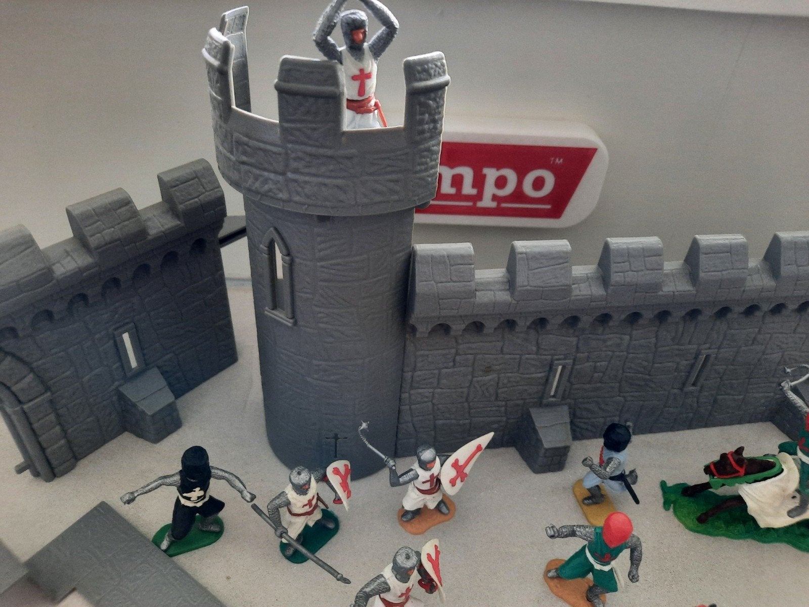 Vintage Timpo Toys Ridders met kasteel onderdelen, Ophalen of Verzenden, Gebruikt