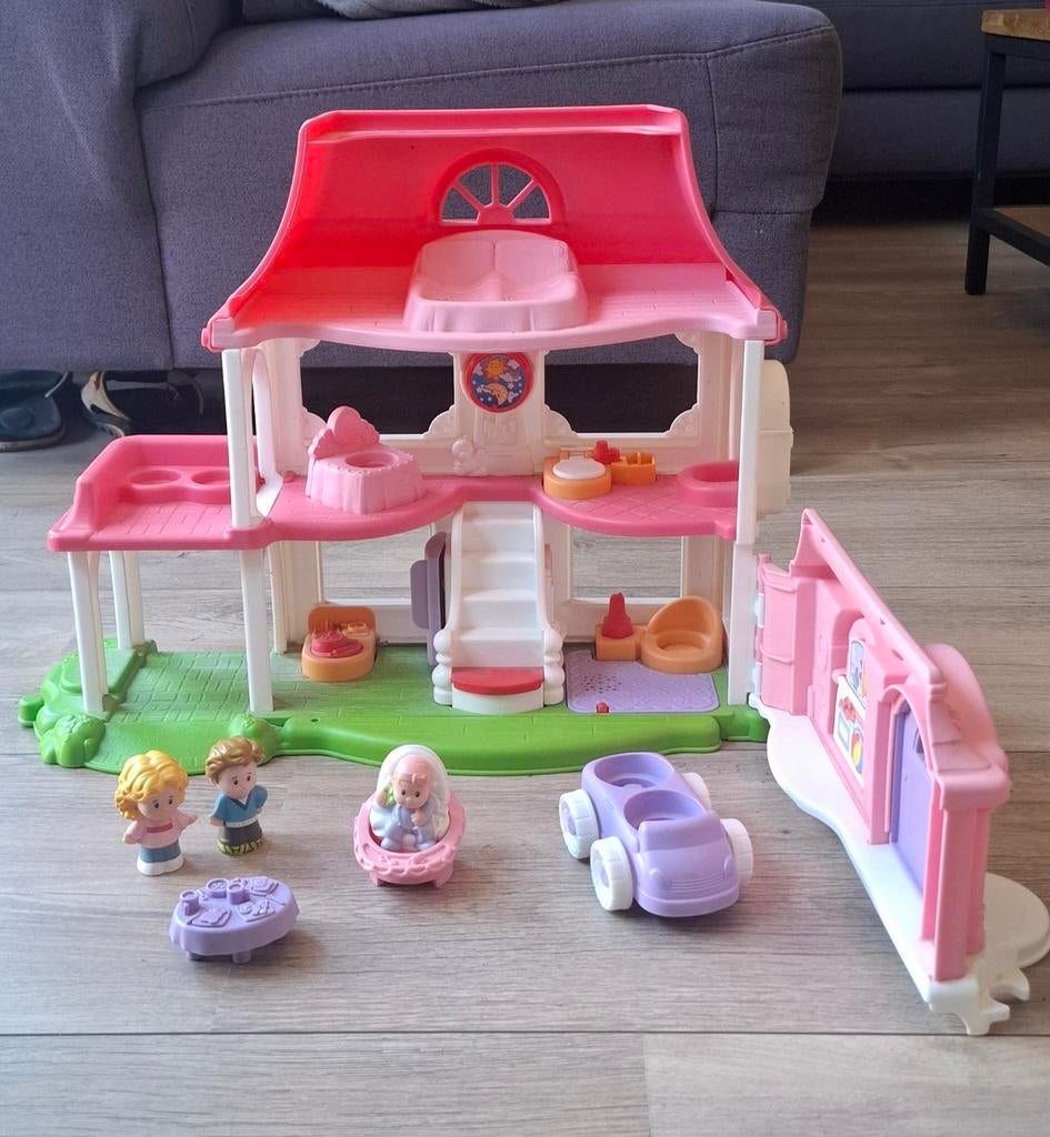 Fisher-Price Little People Poppenhuis met accessoires, Ophalen of Verzenden, Gebruikt, Poppenhuis