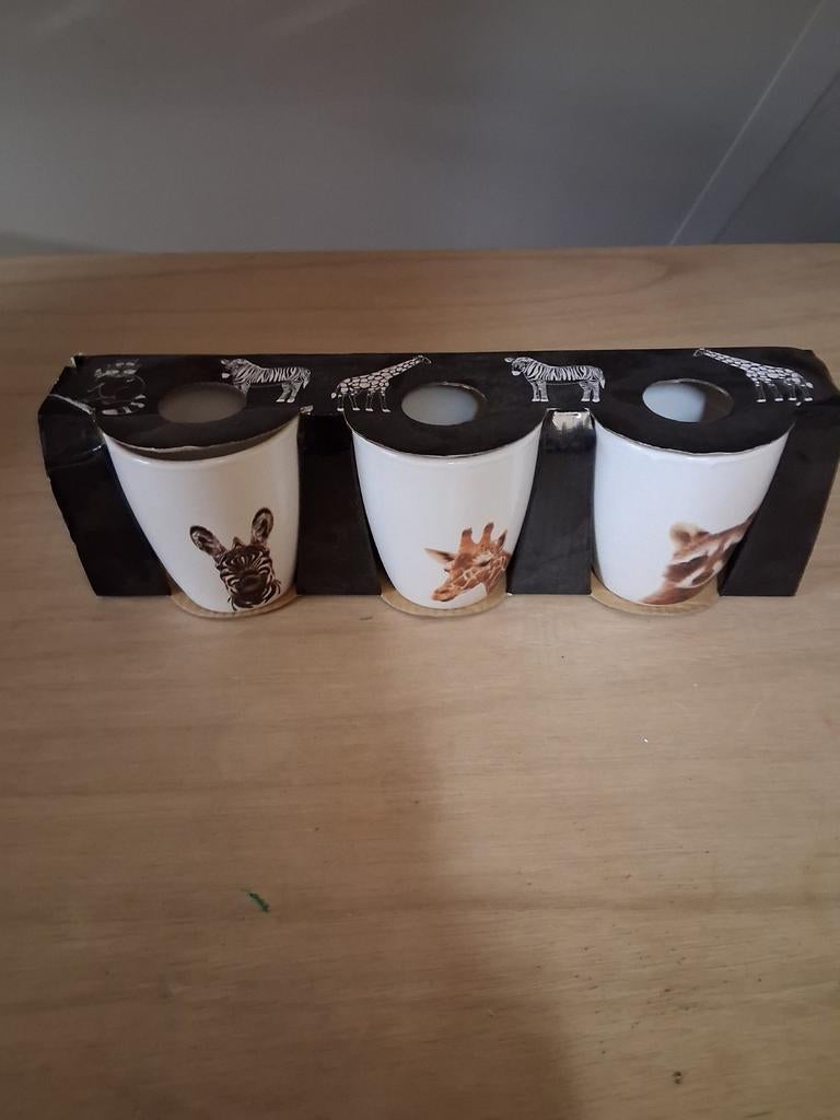 3 Kopjes met dieren, Ophalen of Verzenden, Nieuw, Overige stijlen, Kop(pen) en/of Schotel(s)