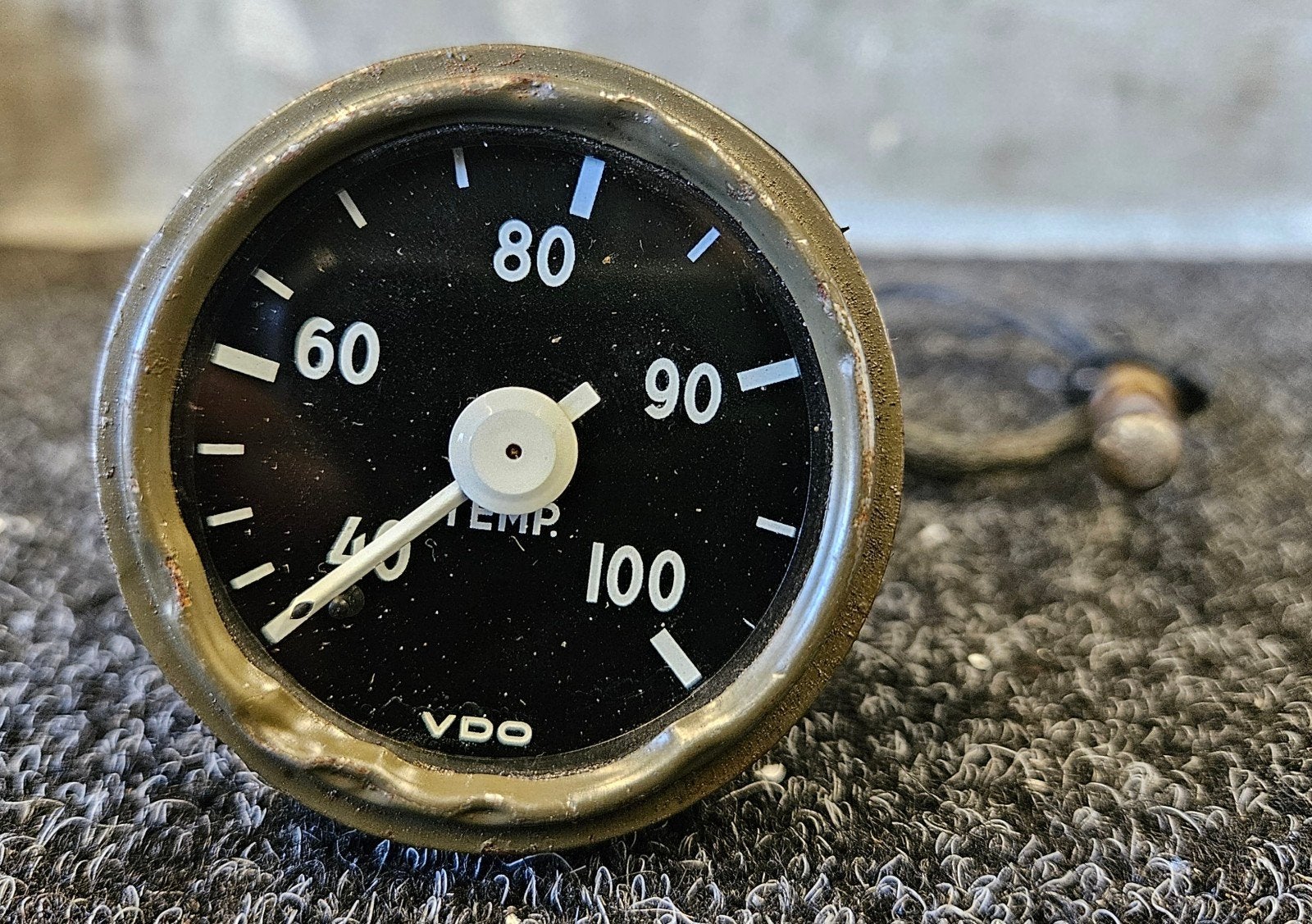 VDO temperatuurmeter roterende kreidler, Fietsen en Brommers, Ophalen of Verzenden, Gebruikt