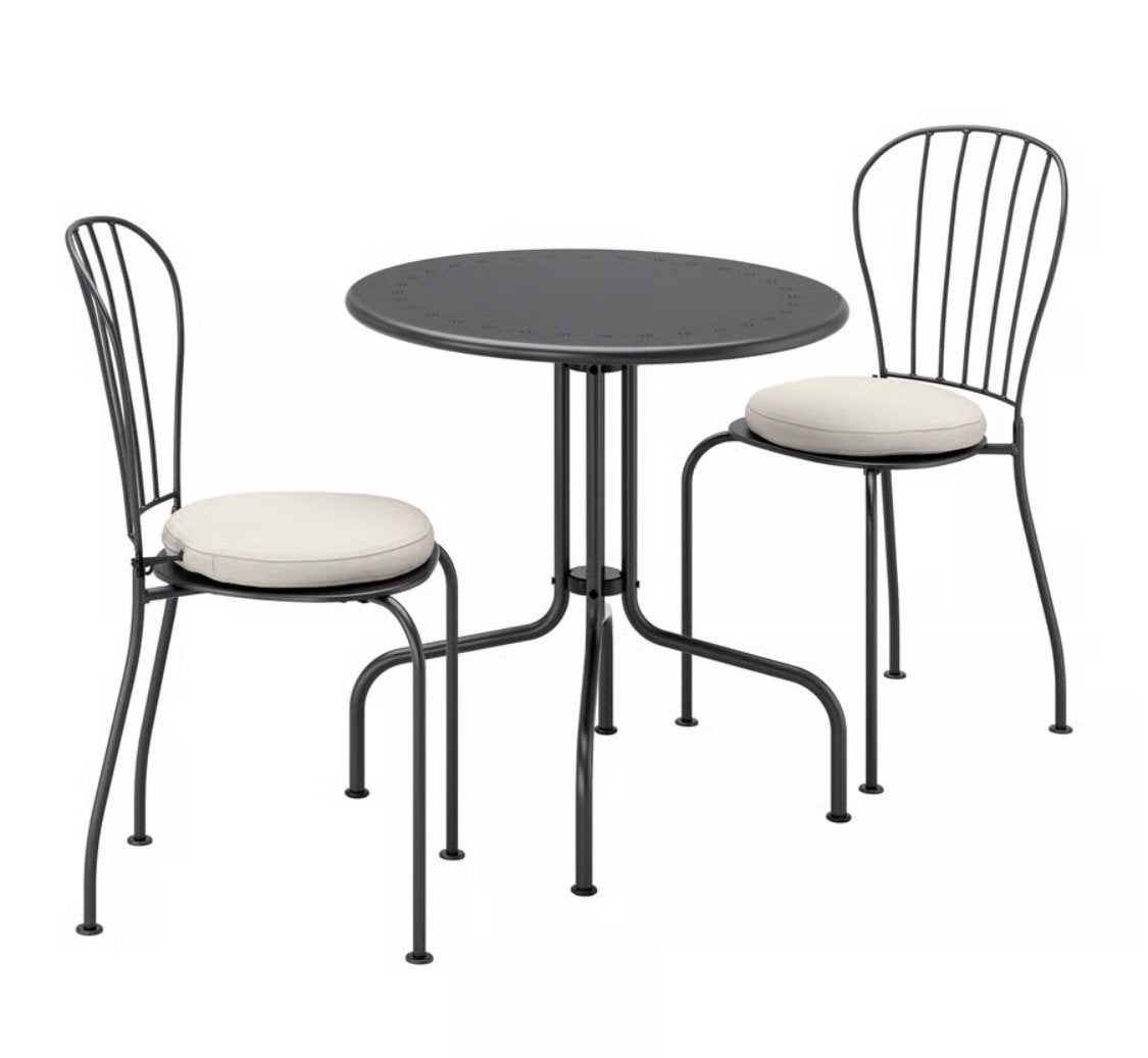 Tuinset - Tafel met 2 Stoelen (Ikea Lacko), Overige materialen, Eettafel, Zo goed als nieuw, Tuinset