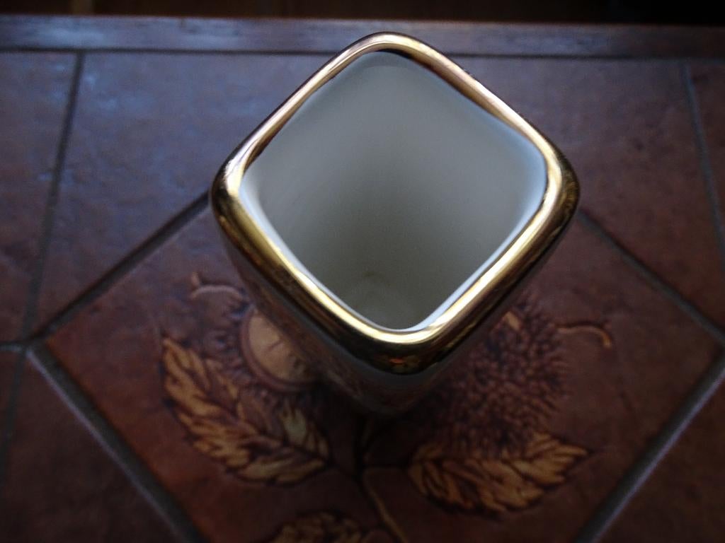 Griekse porseleinen vaas met 24K gouden versieringen., Antiek en Kunst, Ophalen of Verzenden