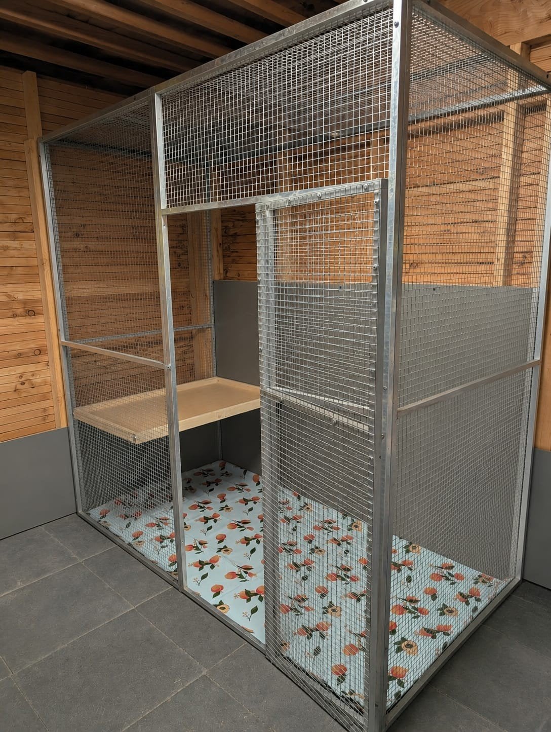 Kattenren, volière, Dieren en Toebehoren, Vogels | Hokken en Kooien, Ophalen, Gebruikt, Aluminium, Volière