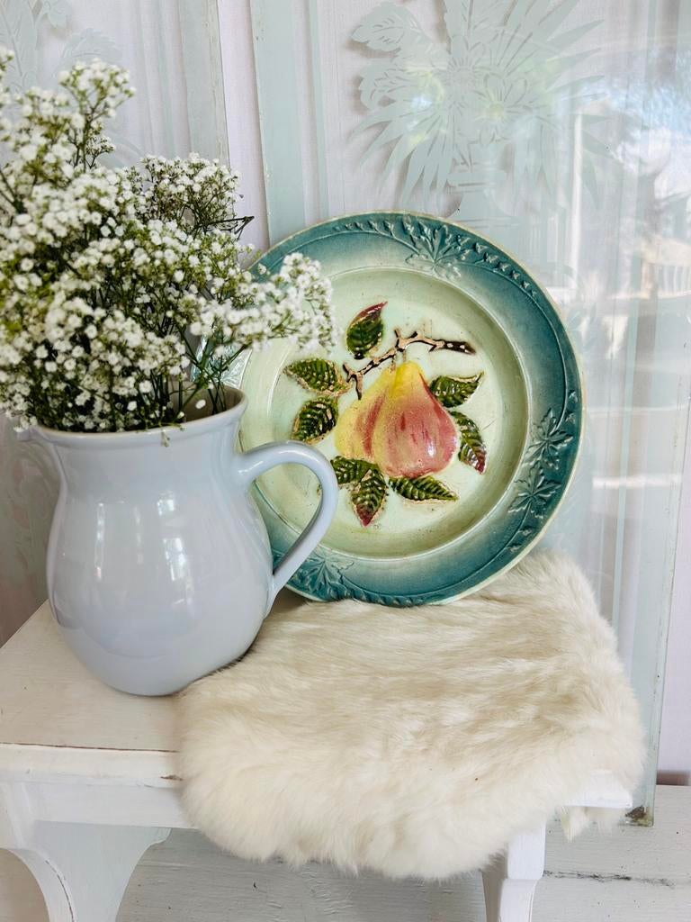 Majolica antieke perenschaal uit Frankrijk 29 cm, Antiek en Kunst, Antiek | Porselein, Ophalen