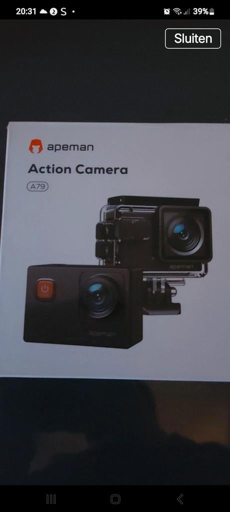 Action camera, Ophalen, Overige merken