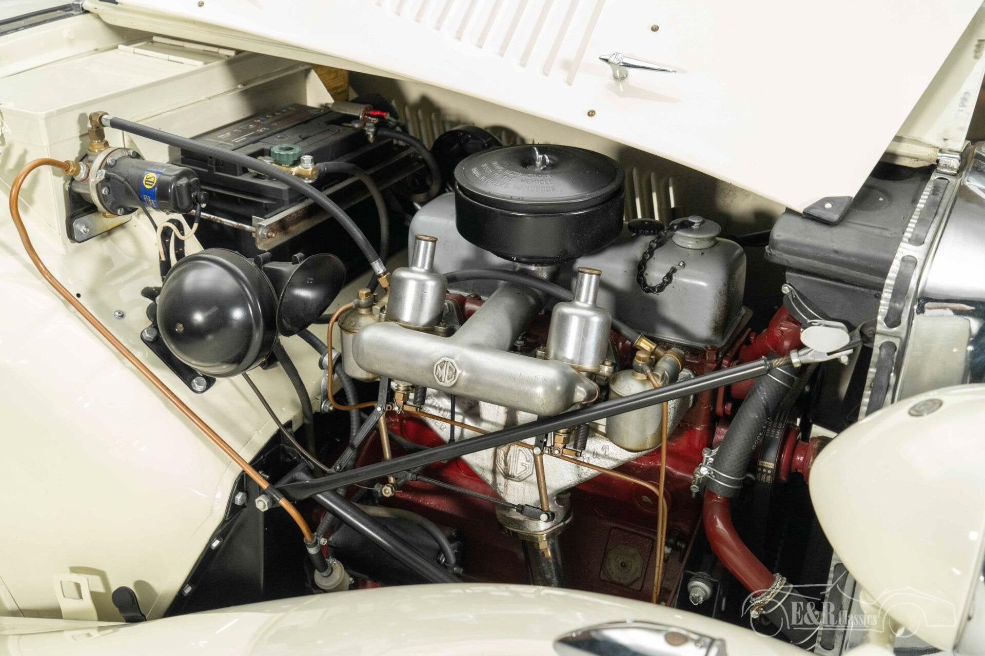 MG TD Cabriolet | 1953, Auto's, Oldtimers, Lederen bekleding, Achterwielaandrijving, 54 pk, Overige carrosserieën