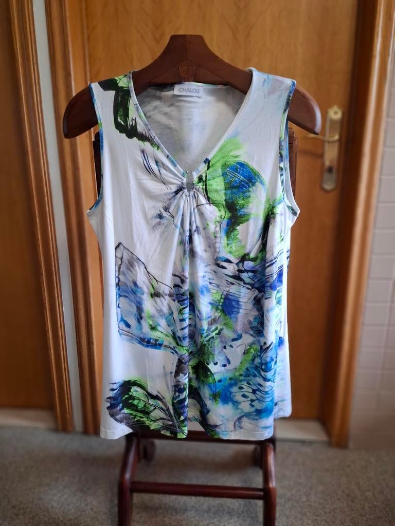 Chalou shirt maat 48-50, Ophalen of Verzenden, Zo goed als nieuw, Blauw, Shirt of Top
