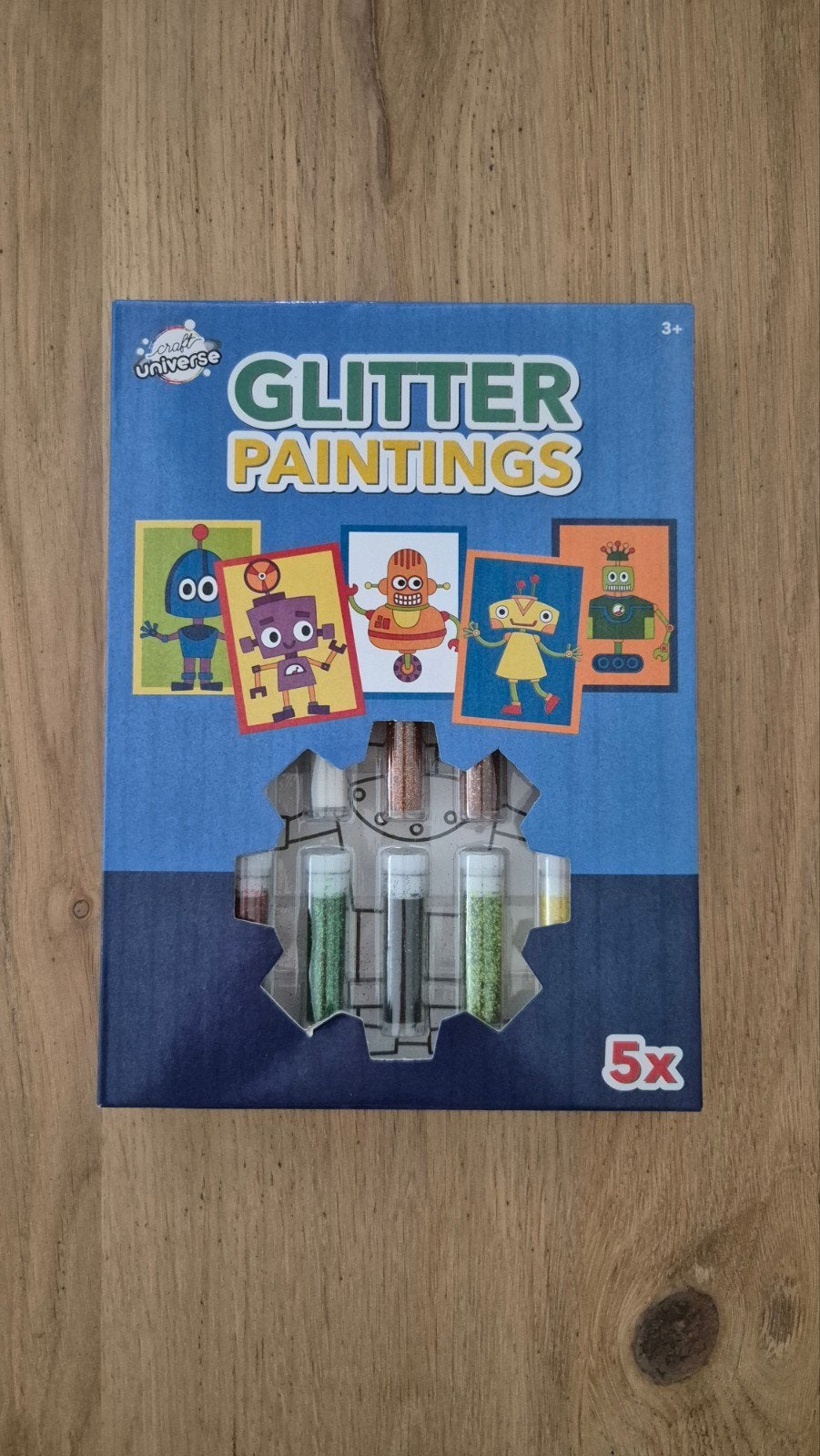 Glitter Paintings Knutselset - 5x Robots, Hobby en Vrije tijd, Overige thema's, Nieuw, Meerkleurig, Ophalen of Verzenden