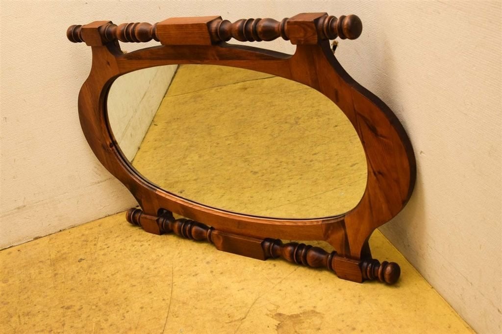 Houten Wandspiegel 46604, Minder dan 50 cm, Gebruikt, Ophalen of Verzenden, Minder dan 100 cm