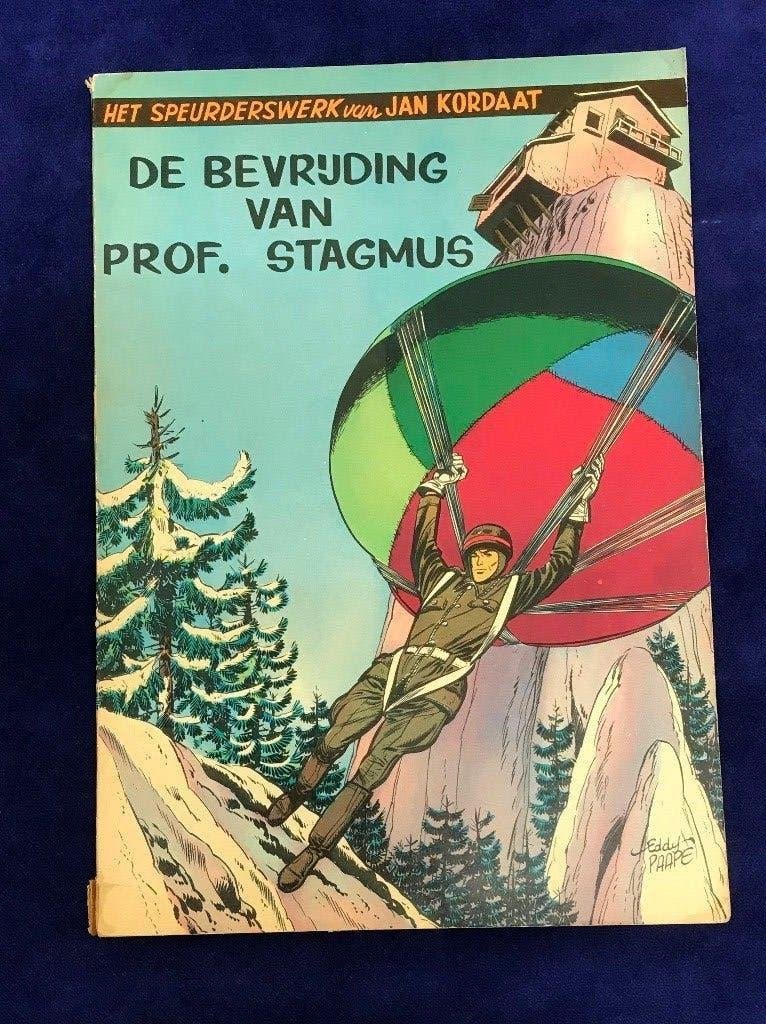 Dupuis 1956/Jan Kordaat-de bevrijding van prof.Stagmus izgst, Gelezen, Eén stripboek, Eddy Paape., Ophalen of Verzenden