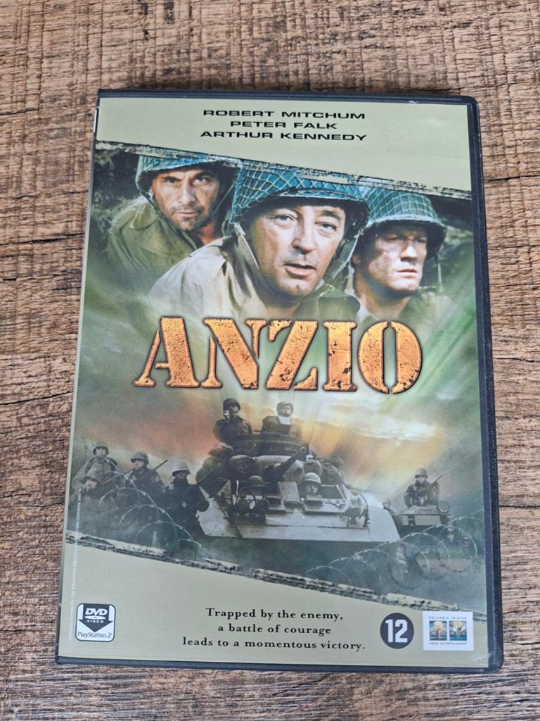 Anzio DVD - Oorlogsfilm met Robert Mitchum en Peter Falk, Vanaf 12 jaar, Ophalen of Verzenden, Gebruikt, Overige genres