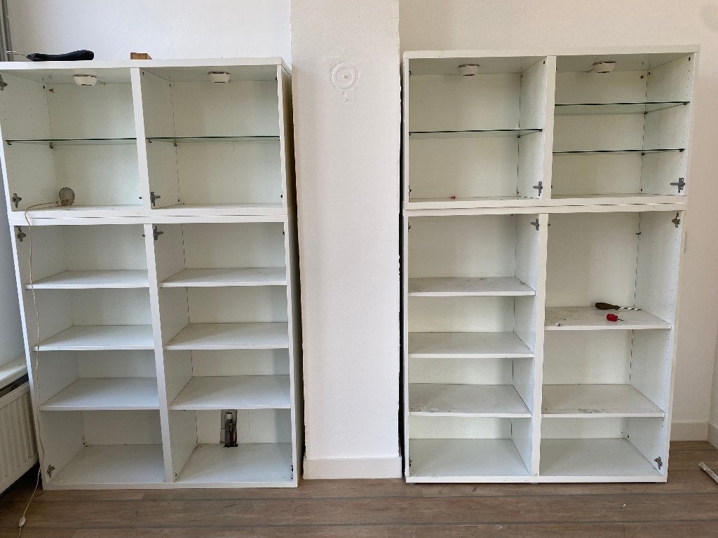 8 ikea vitrine kasten, Ophalen, 50 tot 100 cm, 150 tot 200 cm, 25 tot 50 cm