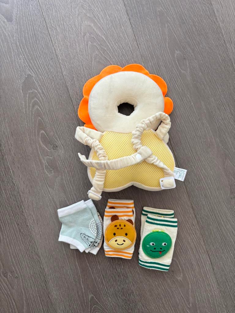 Baby Hoofdbeschermer en Kniebeschermers Set, Ophalen of Verzenden, Zo goed als nieuw