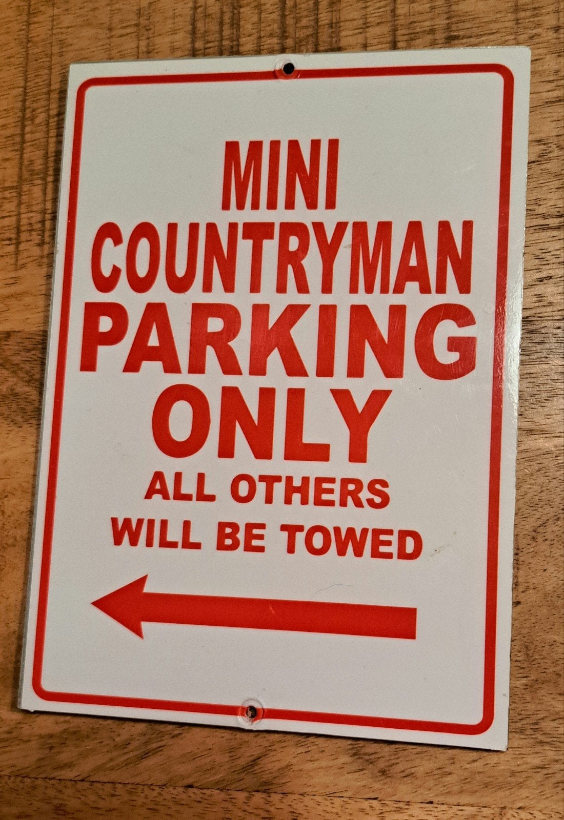 Mini Countryman Parking Only bordje 15 x21 cm, Ophalen of Verzenden, Zo goed als nieuw
