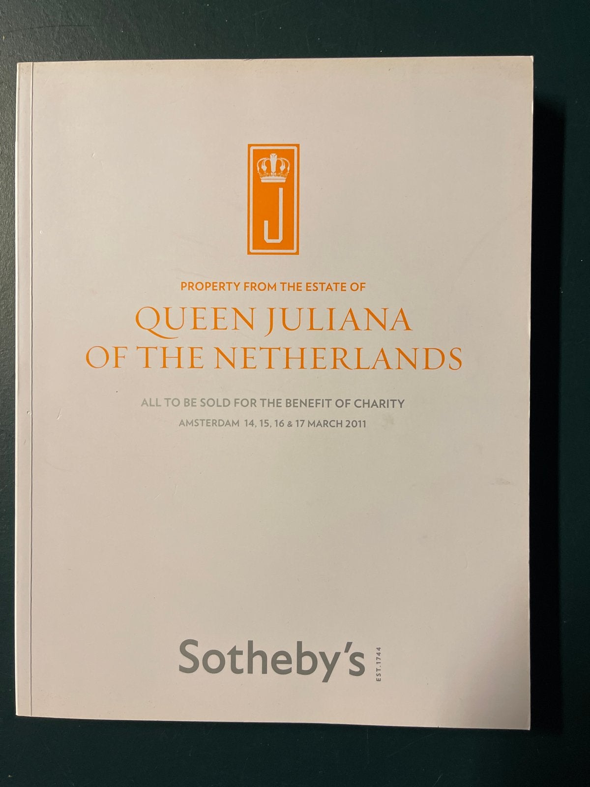 Catalogus Veiling Koningin Juliana Paleis Soestdijk 2011, Verzenden, Zo goed als nieuw, Catalogus