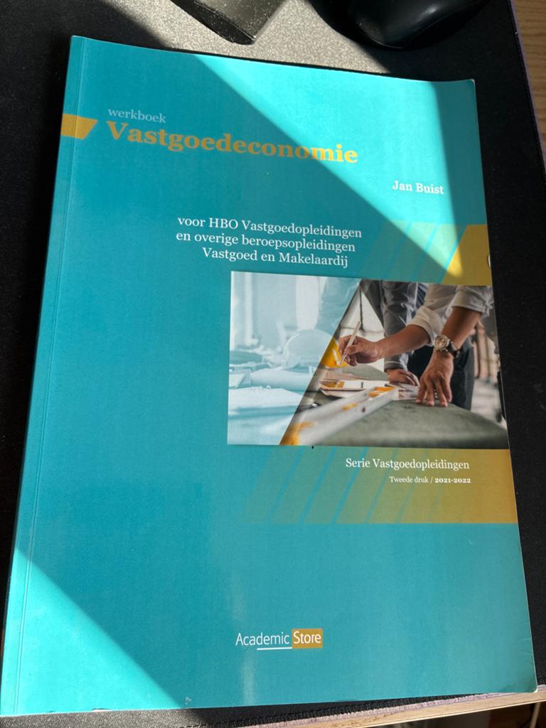 Werkboek Vastgoedeconomie - Jan Buist (HBO), Boeken, Ophalen of Verzenden, Gamma, Zo goed als nieuw, HBO