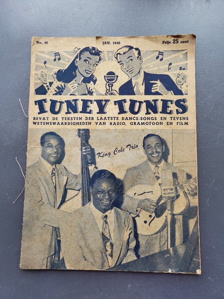 Tuney Tunes - Januari 1948 - Nummer 48 - Nat King Cole, Ophalen of Verzenden, Gebruikt, Boek, Tijdschrift of Artikel