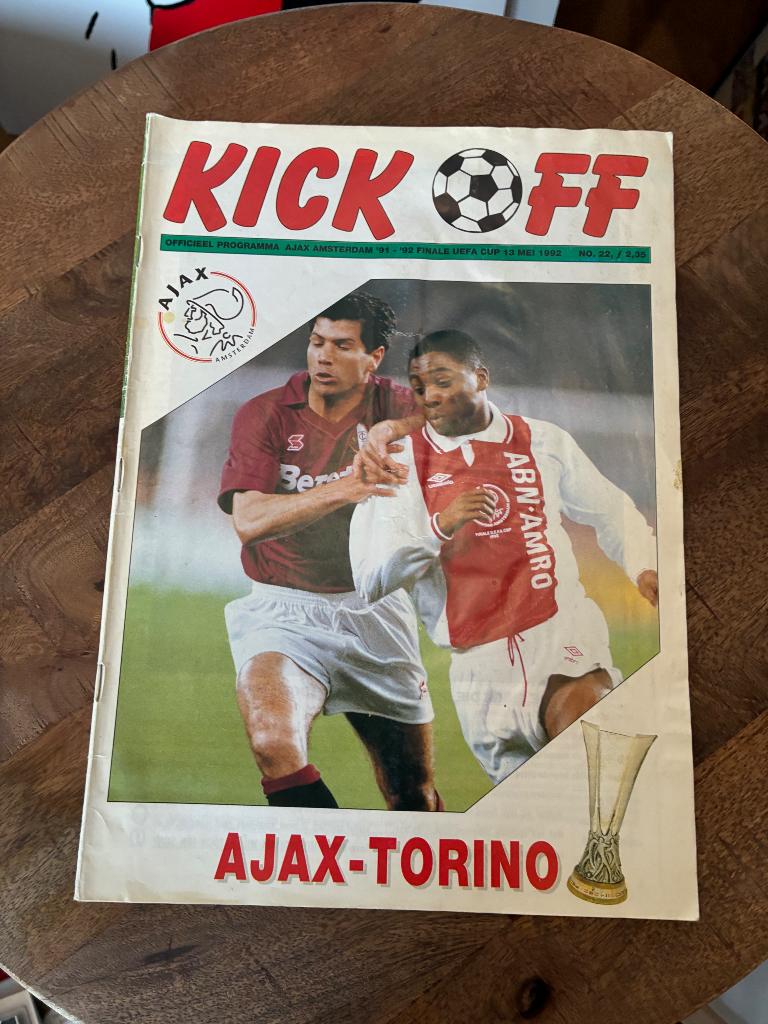 Ajax - Torino uefa cup finale 1992, Ophalen of Verzenden, Gebruikt, Ajax, Boek of Tijdschrift