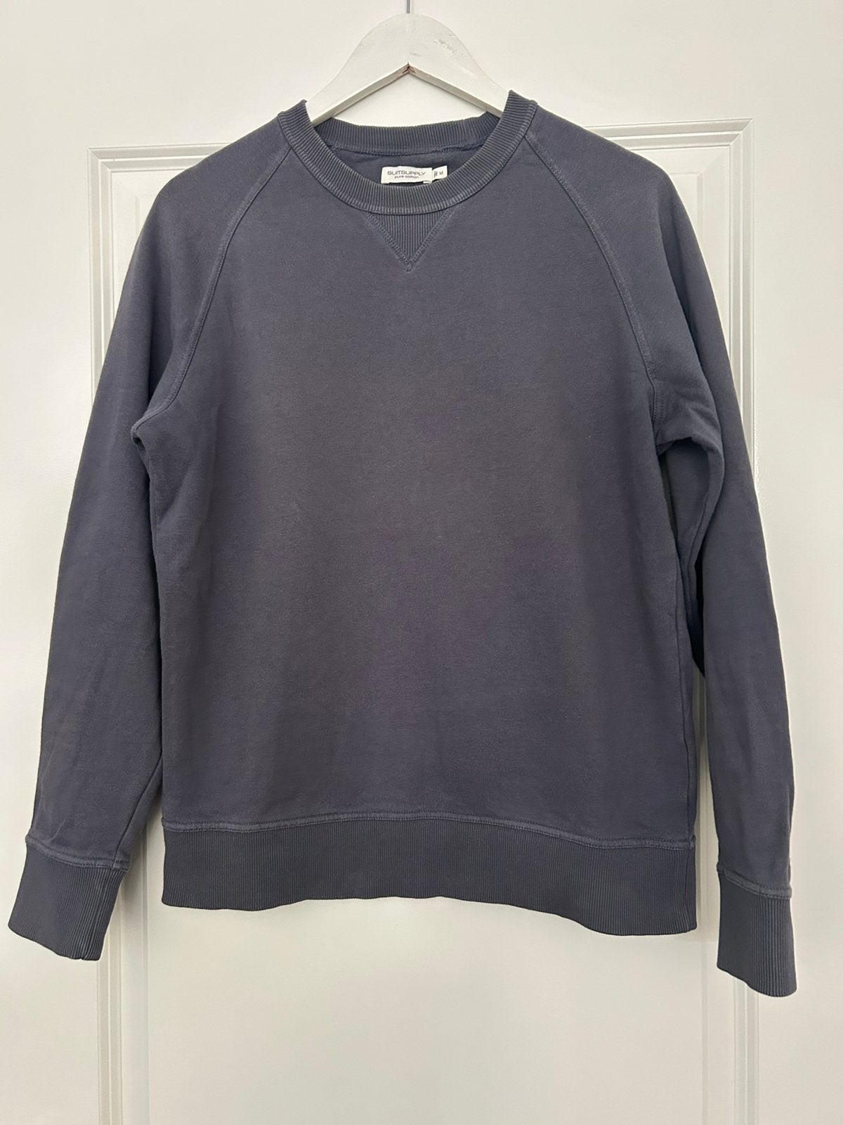 Grijze Suitsupply trui - 100% katoen, Ophalen of Verzenden, Zo goed als nieuw, Maat 48/50 (M), Grijs
