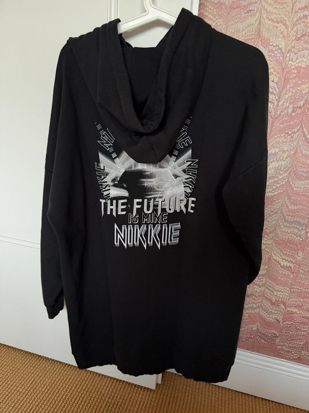 Nikkie hoodie jurk zwart maat 34, Zwart, Ophalen of Verzenden, Zo goed als nieuw, Maat 34 (XS) of kleiner