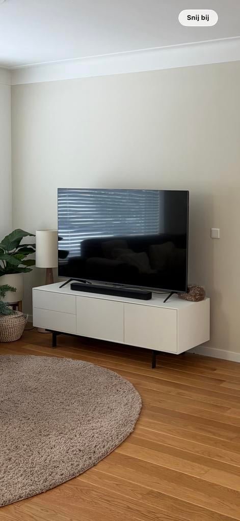 Goossens tv-meubel wit, Huis en Inrichting, Kasten | Televisiemeubels, Ophalen, Gebruikt, 150 tot 200 cm, Minder dan 100 cm