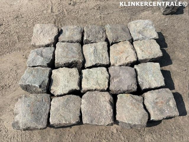 500m2 natuursteen graniet keien ca. 17x17cm kinderkoppen str, Bij dit gebruikte product niet te achterhalen, Gebruikt, Verzenden