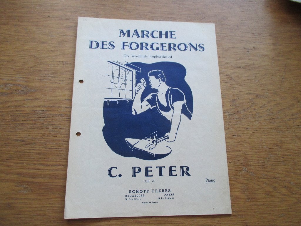 MARCHE DES FORGERONS -C. PETER - PIANO, Gebruikt, Ophalen of Verzenden, Artiest of Componist, Piano