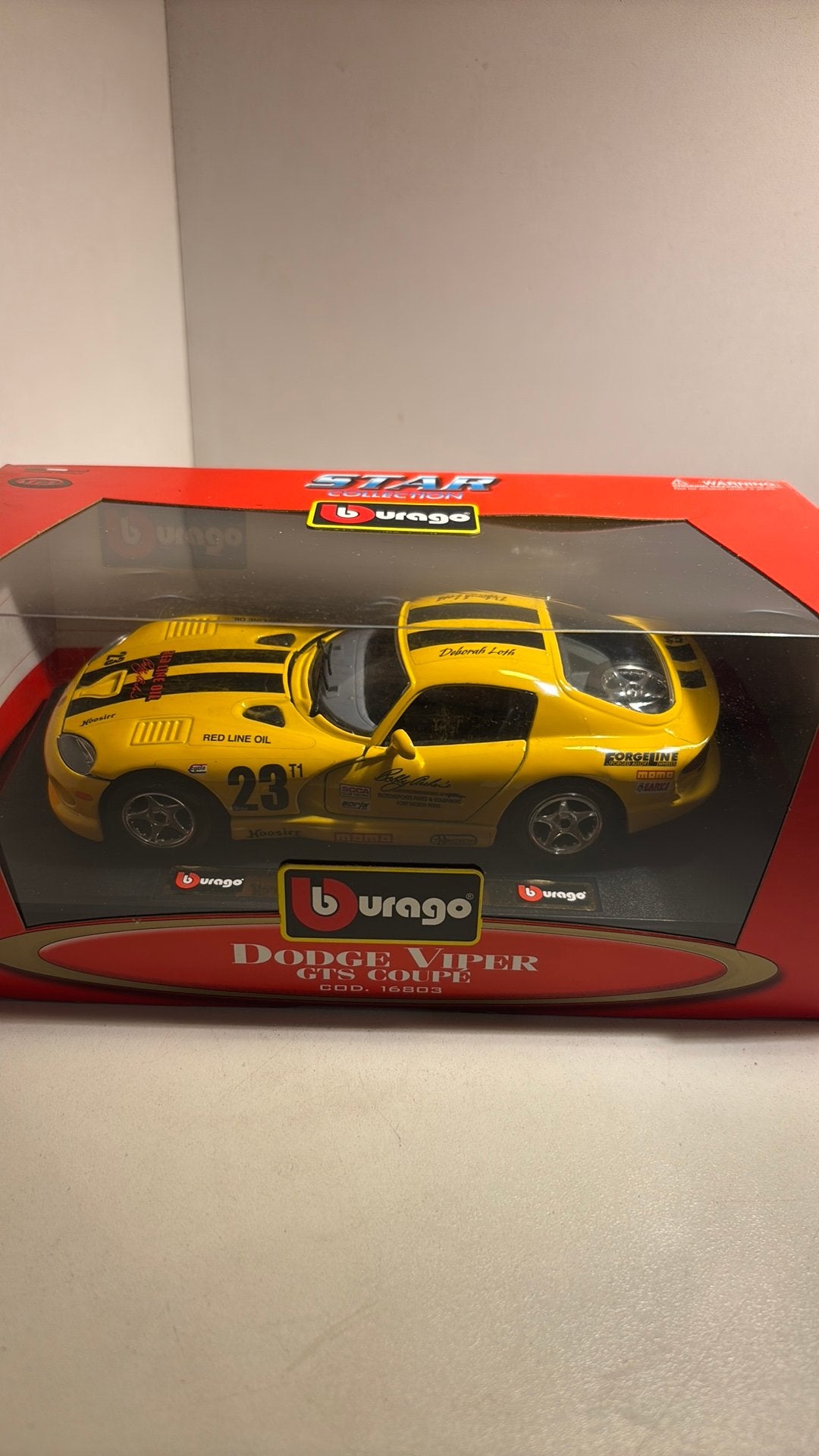 Dodge viper gts coupe #23 Bburago 1.24, Hobby en Vrije tijd, Ophalen of Verzenden, Bburago, A, A