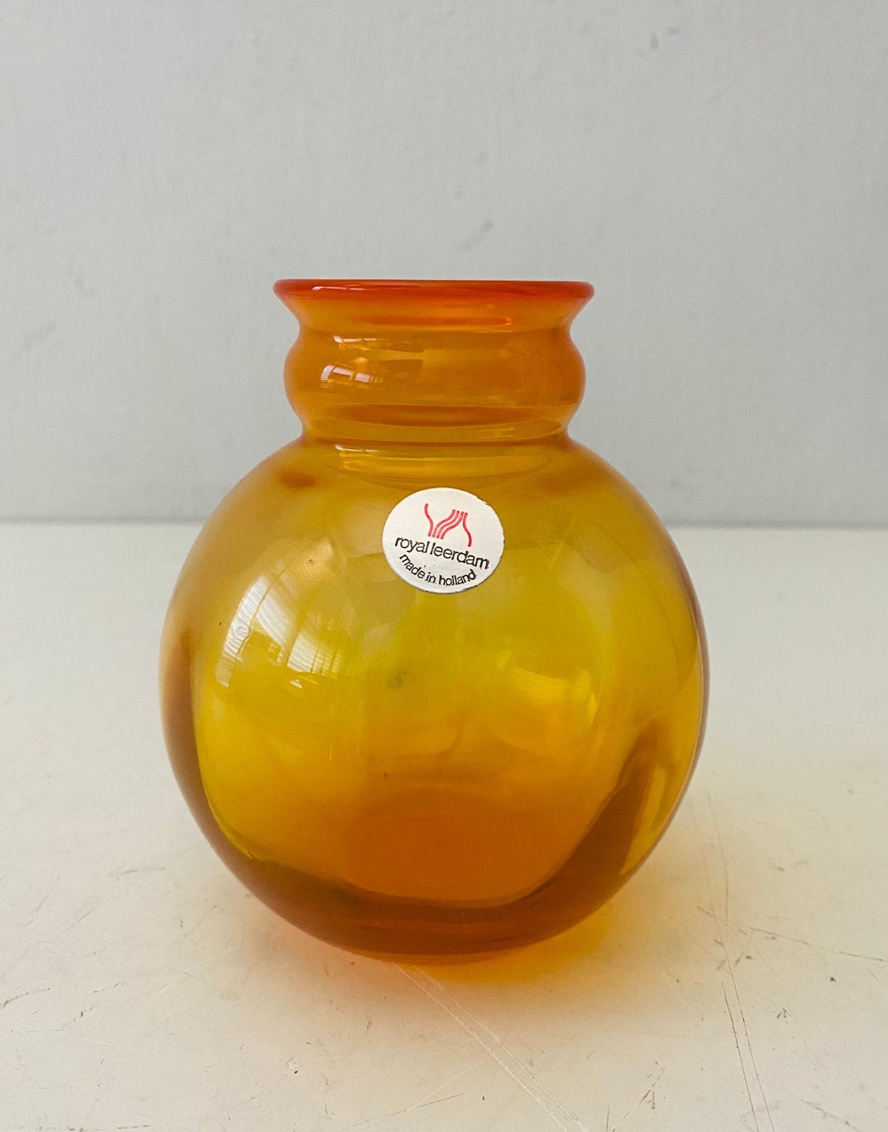 Oranjevaas Siem van der Marel, Glasfabriek Leerdam met doos, Glasfabriek Leerdam, Overige typen, Nieuw, Onbekend