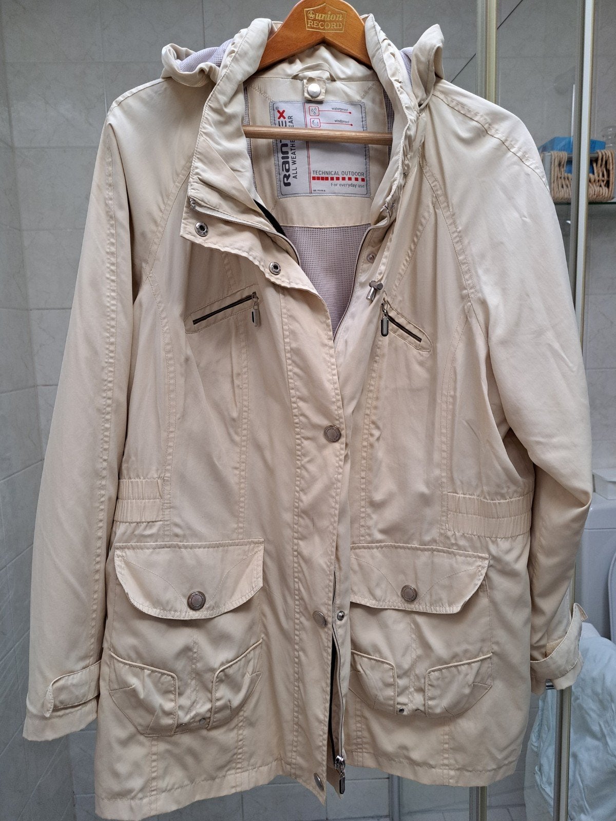 Creme zomerjas mt 48, Kleding | Dames, Grote Maten, Ophalen of Verzenden, Zo goed als nieuw, Beige, Jas of Mantel