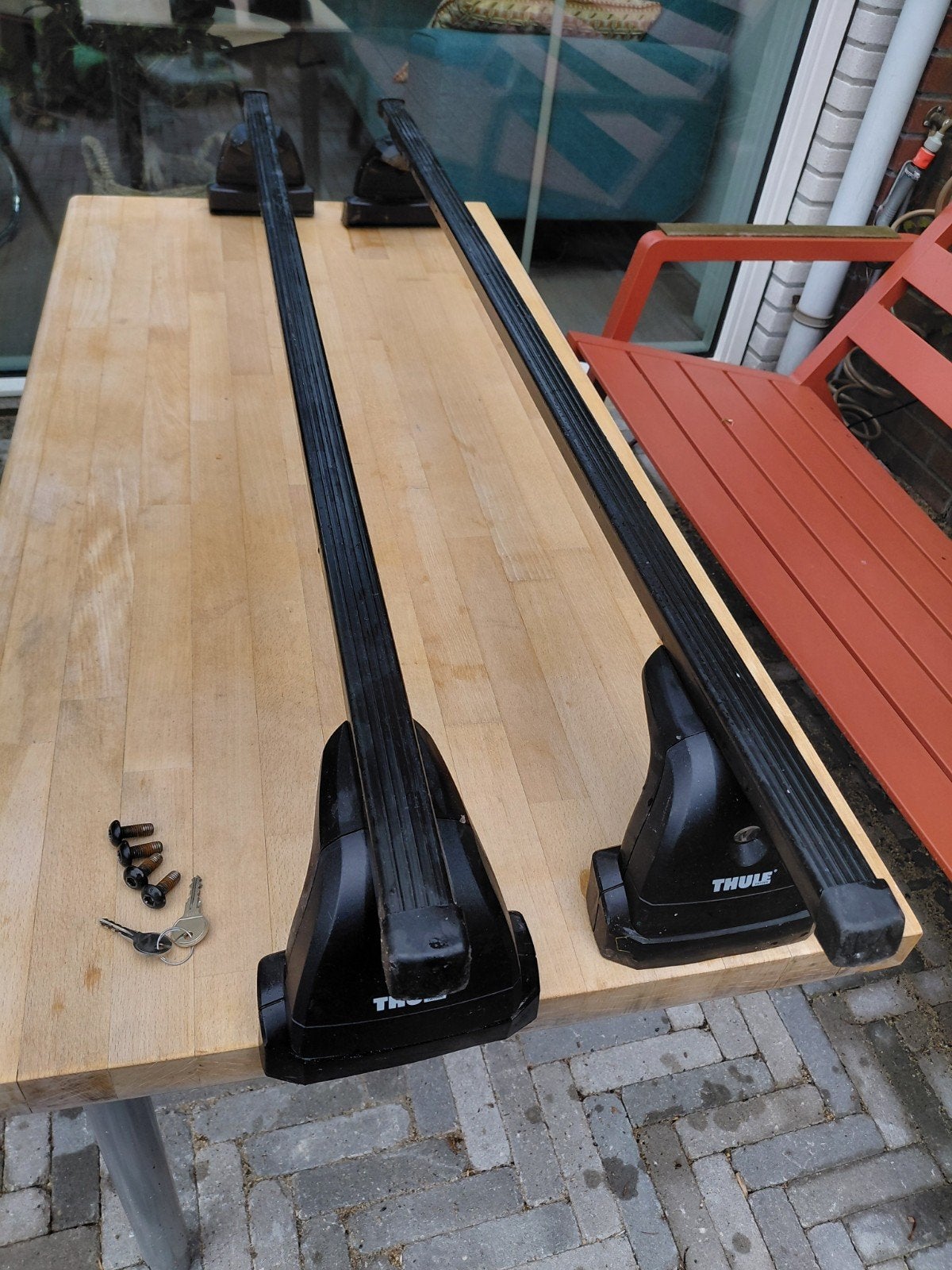 Thule SquareBar Evo dakdragersysteem, Auto diversen, Ophalen, Gebruikt