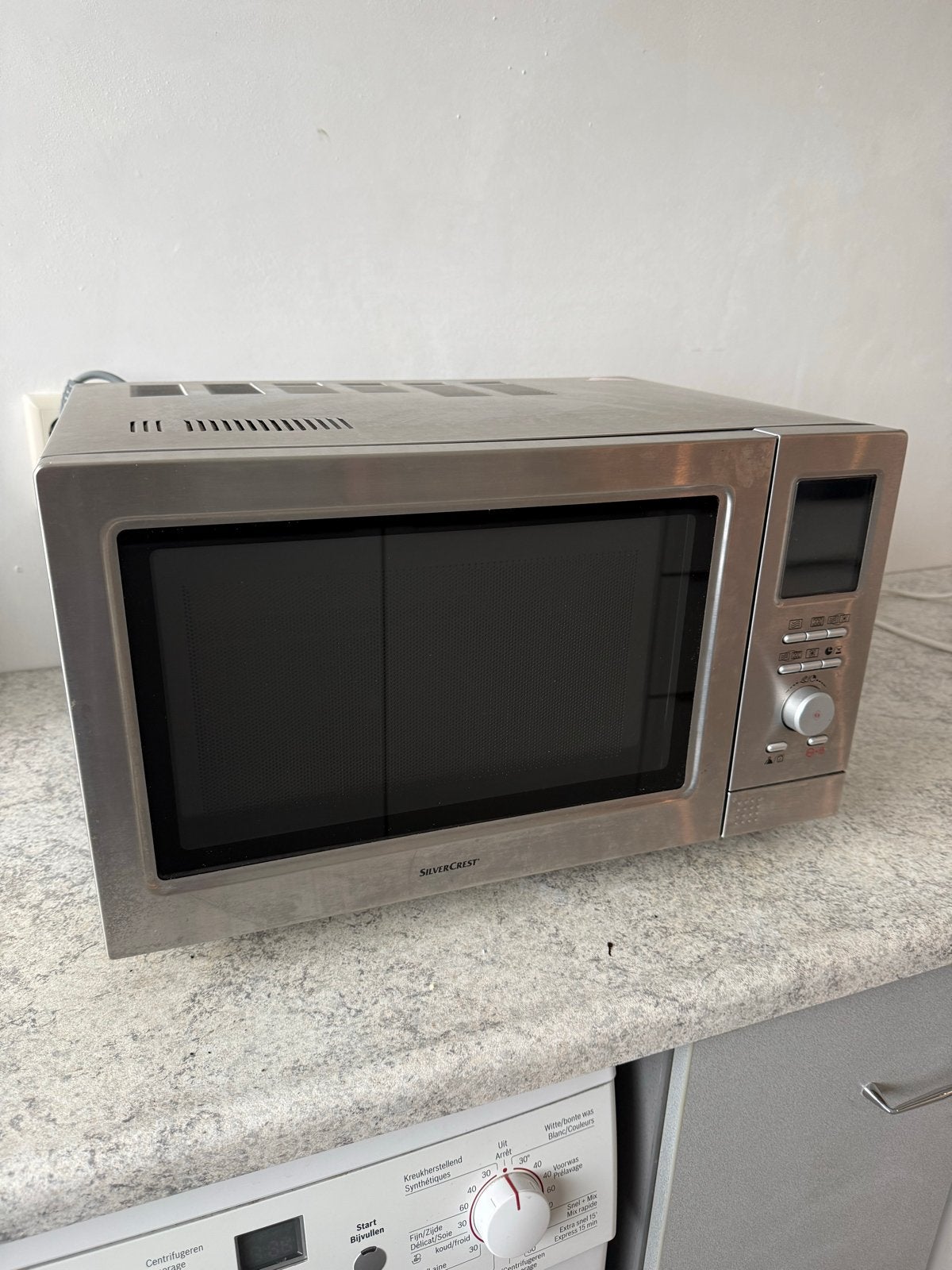 Silvercrest Combimagnetron - Zilver, Witgoed en Apparatuur, Ophalen, Combimagnetron, Gebruikt, Grill