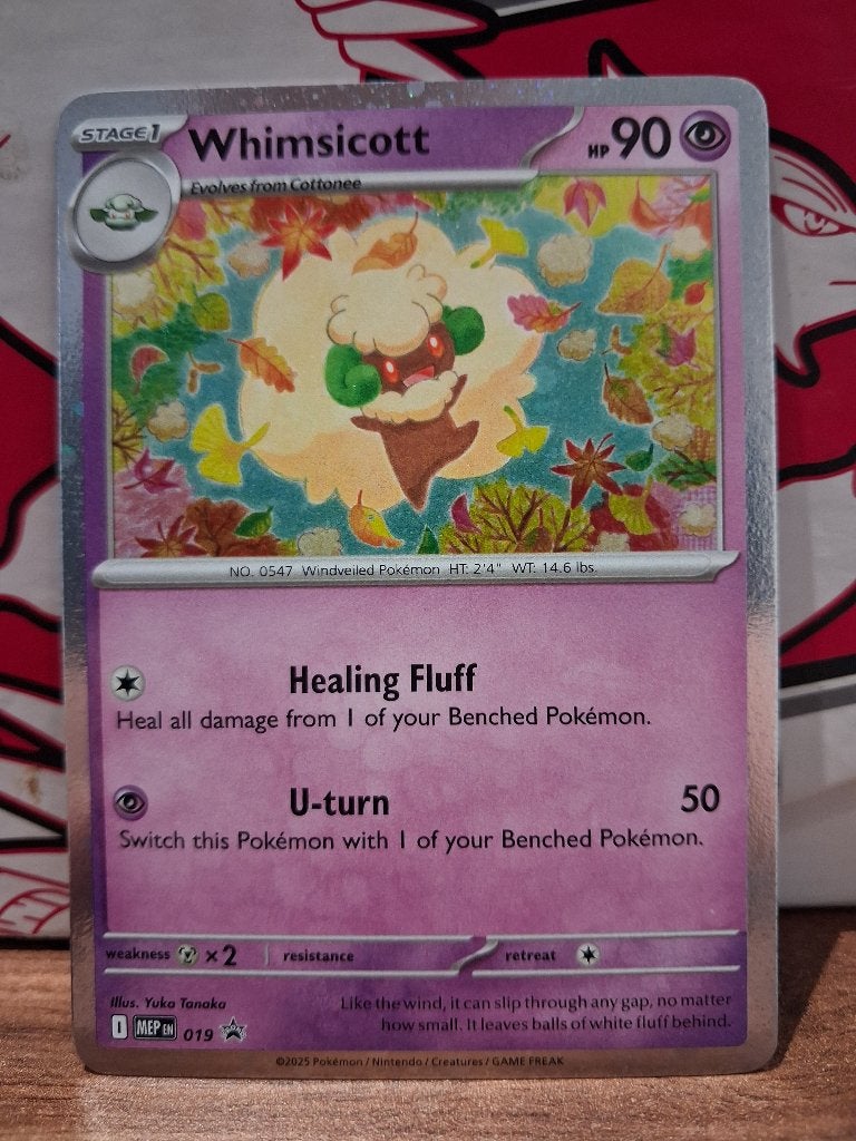 Pokemon Whimsicott promo 019, Ophalen of Verzenden, Nieuw, Losse kaart
