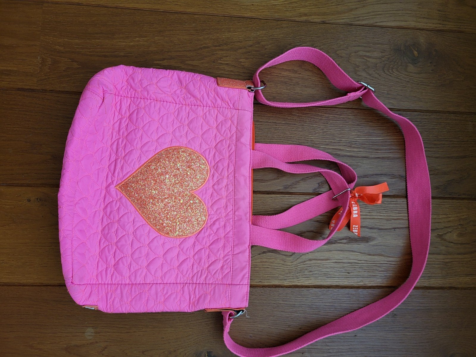 Roze Meisjes Tas met Rits en Hartje, Ophalen of Verzenden