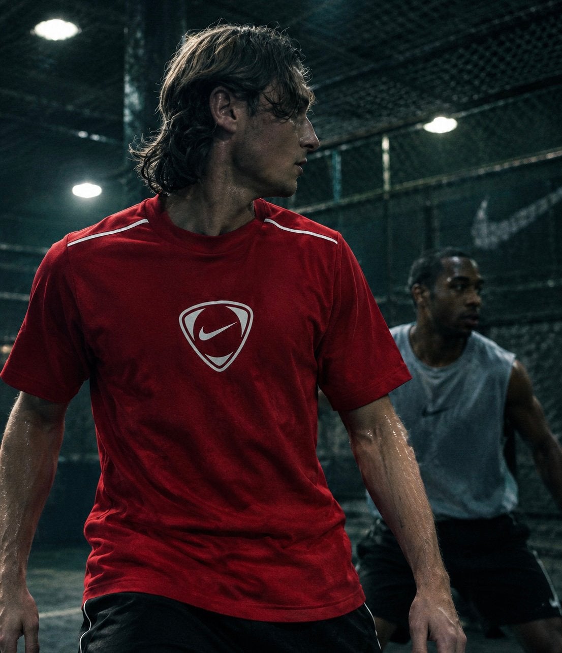 Nike Total 90 Performance voetbalshirt, maat M, unisex, Zo goed als nieuw, Voetbal, Rood, Verzenden