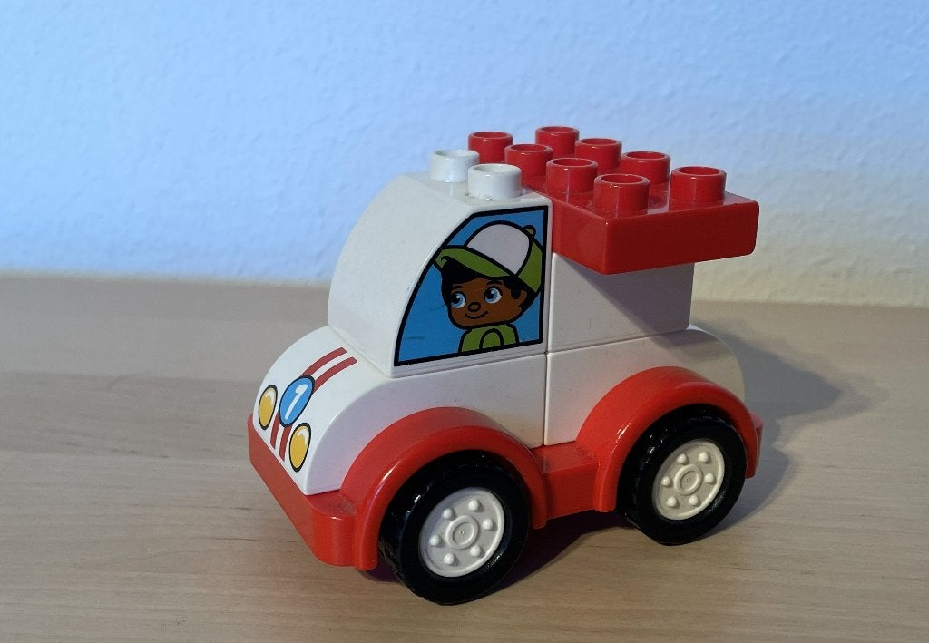 LEGO Duplo Mijn eerste racewagen – Set 10860– Compleet, Kinderen en Baby's, Overige thema's, Compleet, Ophalen of Verzenden, Zo goed als nieuw