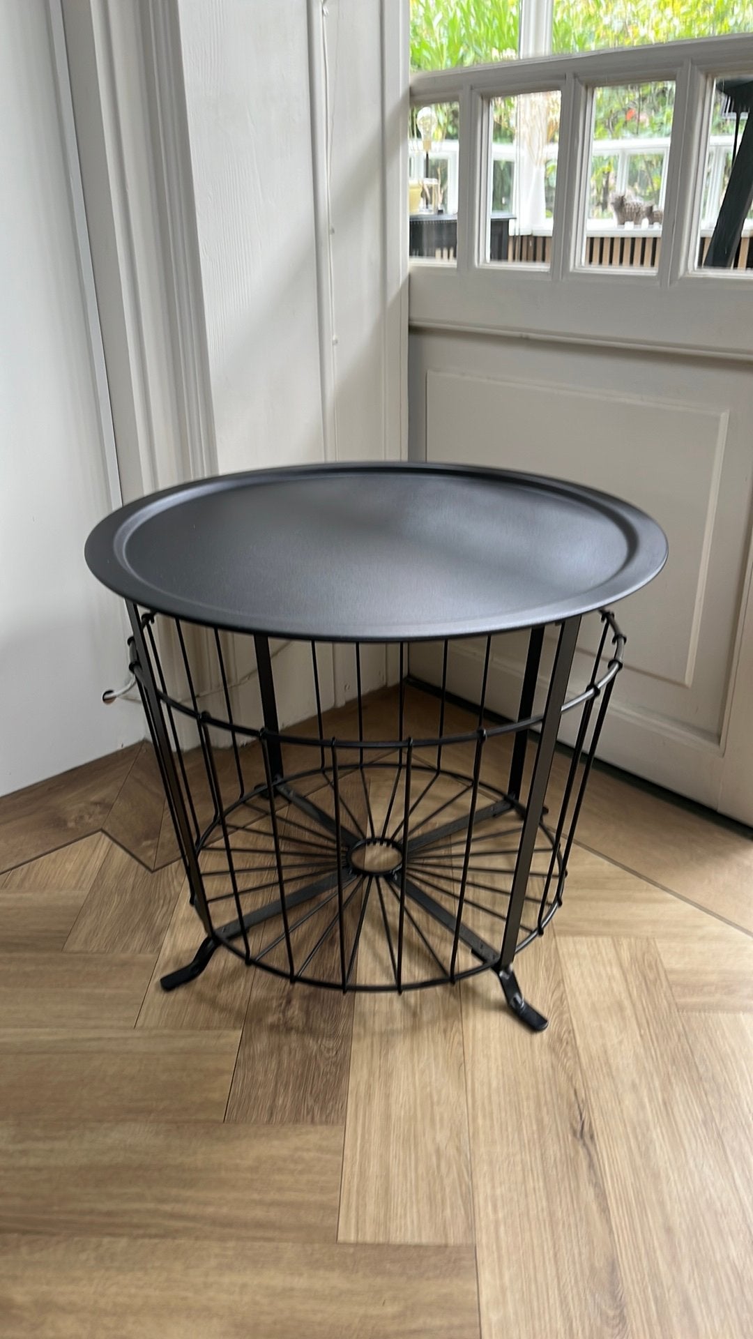 Ikea tafel, Ophalen, Minder dan 55 cm, Metaal of Aluminium, Rond