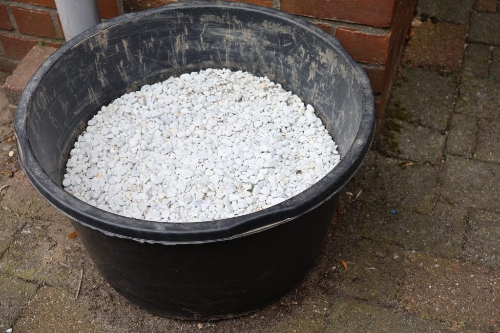 NIEUW Siergrind Carrara rond wit (van Hornbach) 3 tot 4m², Ophalen, Nieuw, Wit, Grind