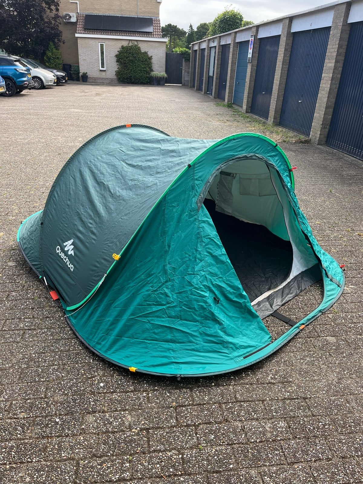 Quechua 2 Seconds 3 persoons pop-up tent, Caravans en Kamperen, Tenten, Ophalen, Gebruikt, Tot en met 3