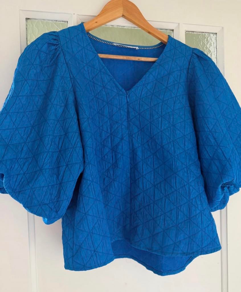Top Co’couture, maat S, Blauw, Ophalen of Verzenden, Zo goed als nieuw, Korte mouw