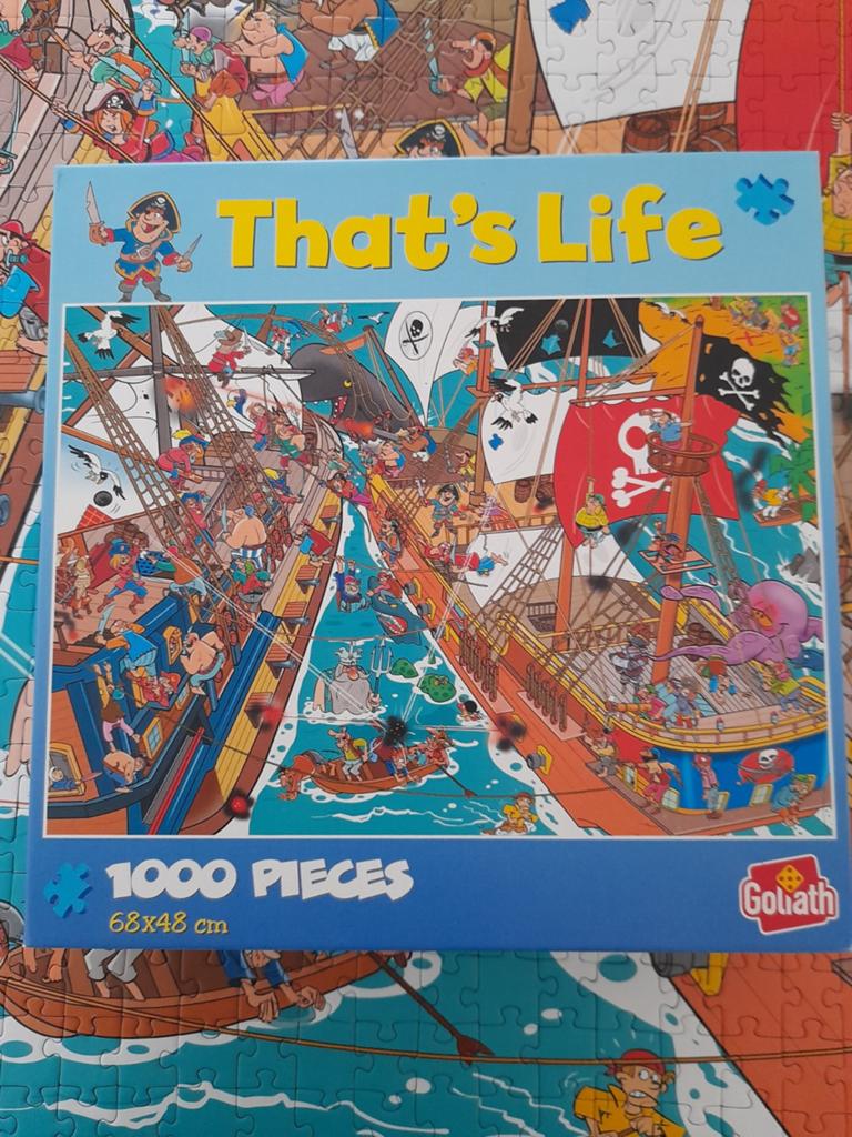 Goliath That's Life Piraten Puzzel 1000 Stukjes, Hobby en Vrije tijd, Ophalen of Verzenden, 500 t/m 1500 stukjes, Gebruikt, Legpuzzel